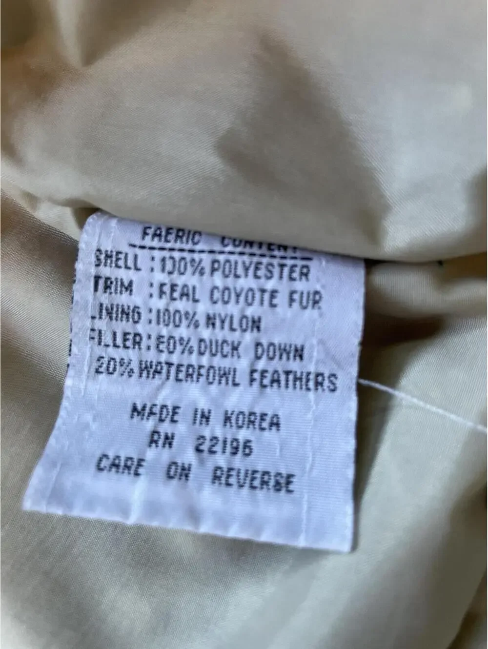 Vintage Men's Herman Kay Down To Earth Puffer Coat 2X Beige Duck Down Beige 90s